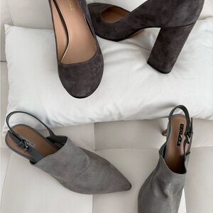 Tahari Dark Gray and Light Gray Women's Heels